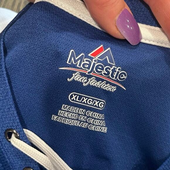 Majestic Womens Colts Jersey Andrew Luck #12 NFL Football Shirt Blue White Sz XL - Picture 2 of 6